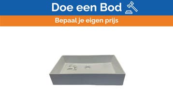 Bieden: Azzurra Elegance Square washbasin 60x45cm without o, Watersport en Boten, Ophalen of Verzenden, Nieuw, Kombuis en Sanitair