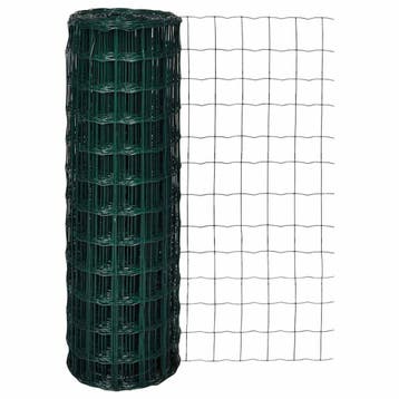 vidaXL Euro hek 10x1,2 m staal groen, Verzenden, Nieuw, IJzer, 2 meter of meer