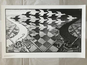 M.C. Escher - Day and nigth