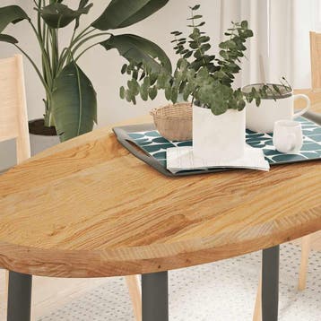 vidaXL Tafelblad 120x60x4 cm ovaal massief eikenhout, Verzenden, Nieuw