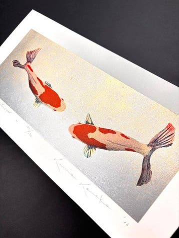 Let Me Whisper 2 Fortune Carp Koi fish - Limited editon, Antiek en Kunst