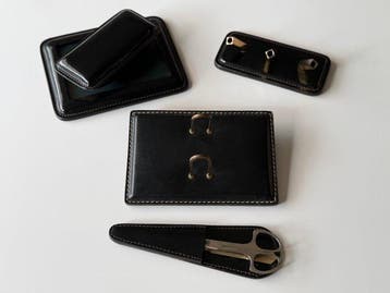 Exclusieve Vintage Luxe Bureauset (7-delig) – Zwart, Nieuw
