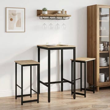 vidaXL Barkruk 2 st Sonoma Eiken 40 x 32 x 64 cm Bewerkt, Verzenden, Nieuw