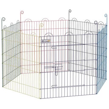 TRUUSK Puppyren 6-delig 60 cm - DIY Vrijloopren met Deur - M, Verzenden, Nieuw