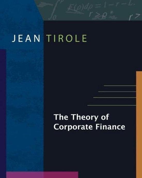 The Theory of Corporate Finance 9780691125565 Jean Tirole, Boeken, Taal | Engels, Zo goed als nieuw, Verzenden
