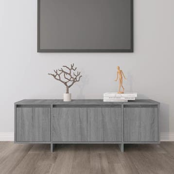 vidaXL Tv-meubel 120x30x40,5 cm bewerkt hout grijs sonoma, Huis en Inrichting, Kasten | Televisiemeubels, 100 tot 150 cm, Verzenden
