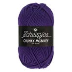 Scheepjes Chunky Monkey 100g - 2001 Deep Violet, Hobby en Vrije tijd, Breien en Haken, Verzenden, Nieuw