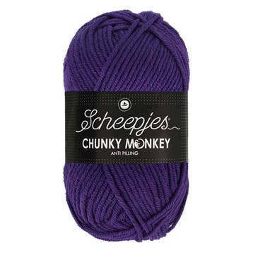 Scheepjes Chunky Monkey 100g - 2001 Deep Violet, Verzenden, Nieuw