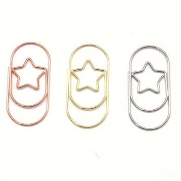 3 MEGA paperclips ster - 2.4 x 5 cm - kerst - kerstmis -..., Ophalen of Verzenden, Nieuw in verpakking, Overige typen