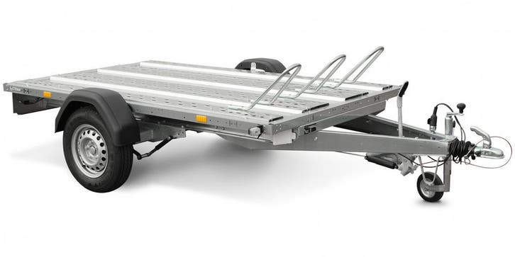 Motortrailer Stema STM tot 3 motoren 210x128cm 850kg geremd, Auto diversen, Aanhangers en Bagagewagens, Ophalen