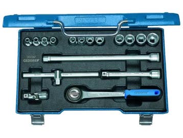 Gedore 30 GMU-3 Dopsleutelset 3/8 17-delig 6-19 mm, Verzenden, Nieuw
