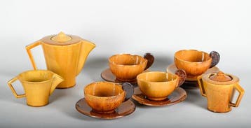 Art Deco Vallauris koffie- of theeservies door Joseph