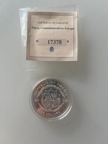 Liberia. 20 Dollars 2000 (Zonder minimumprijs), Postzegels en Munten