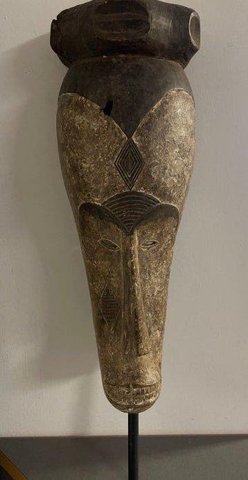 Grote Ngil-masker - Fang-volk - Gabon - 61 cm - Giftand -