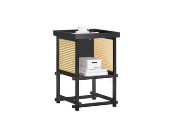 SoBuy HFBT03-SCH - Bijzettafel - Bamboe frame & open, Huis en Inrichting, Tafels | Bijzettafels, Verzenden, Nieuw
