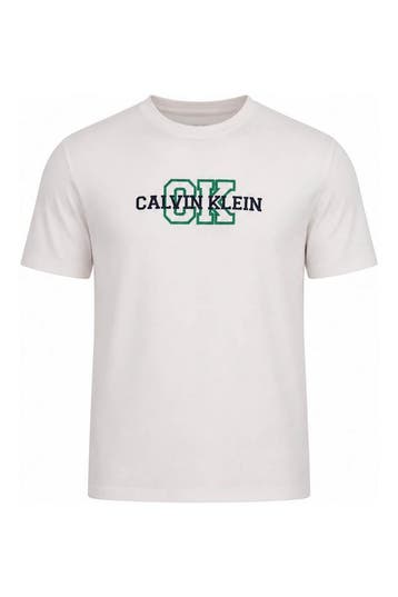 Calvin Klein T-shirt Jongens in maat 176 Wit, Verzenden, Zo goed als nieuw, Calvin Klein, Jongen of Meisje
