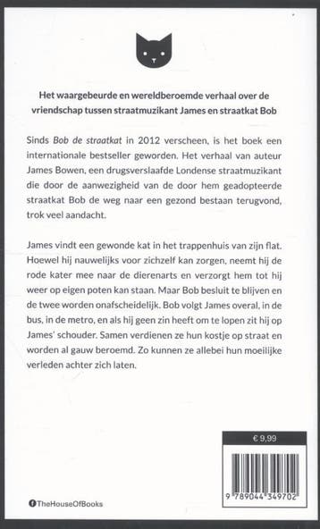 Bob de straatkat / Bob / 1 9789044349702 James Bowen, Verzenden, Zo goed als nieuw, James Bowen