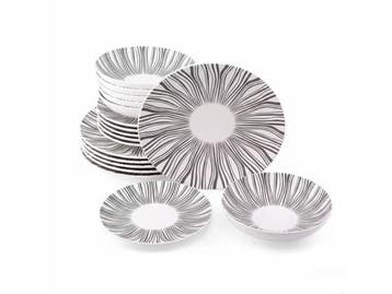 Veiling - Buccan Reliance serviesset zwart/wit, Nieuw