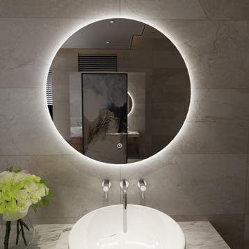Spiegel Wiesbaden Giro Rond met LED Verlichting 80 cm, Huis en Inrichting, Woonaccessoires | Spiegels, Ophalen of Verzenden, Nieuw
