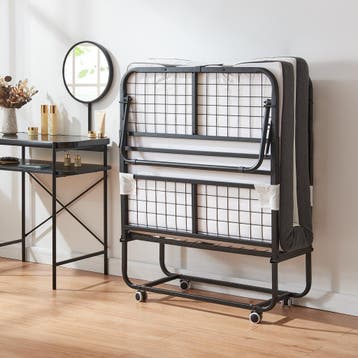 Opklapbed Borjavle 90x200 cm met traagschuim matras zwart gr, Verzenden, Nieuw