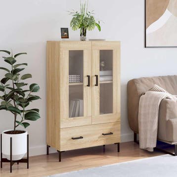 vidaXL buffetkast 69,5x31x115 cm bewerkt hout sonoma, Huis en Inrichting, Kasten | Buffetkasten, Verzenden, 100 tot 150 cm, Nieuw