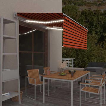 vidaXL Luifel met rolgordijn, LED en windsensor 3,5x2,5 m, Tuin en Terras, Zonneschermen, Verzenden, Nieuw