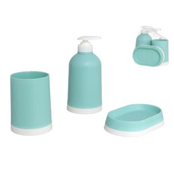 Klassieke Badset 3 delig voor in de badkamer Turquoise, Verzenden, Nieuw