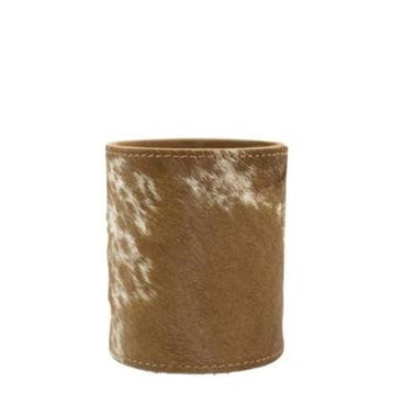 pennenbak koehuid bruin/wit 10cm, Verzenden, Nieuw