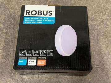 Veiling - 6x Robus schout rond 8W 3000K Ohio, Nieuw