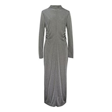 MSGM • zilvergrijze maxi jurk • M (IT44), Maat 38/40 (M), Verzenden, Nieuw, Grijs