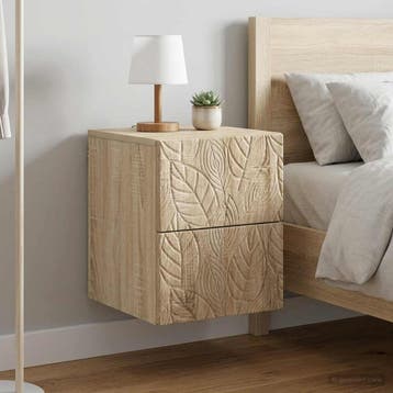 vidaXL Wandbeugel Bedkast 2 st Sonoma Eiken 34,5 x 33 x 40, Minder dan 45 cm, Verzenden, Nieuw, Minder dan 55 cm