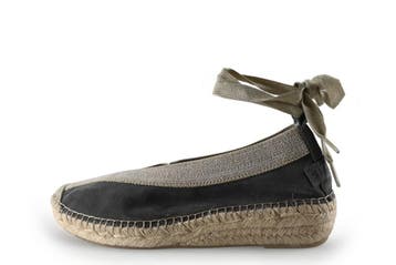 Shabbies Amsterdam Espadrilles in maat 38 Grijs, Shabbies Amsterdam, Verzenden, Zo goed als nieuw, Grijs