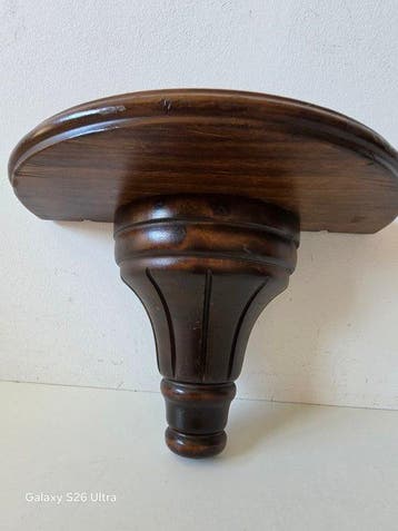 Wandtafel - Eik - decoratieve console uit hout met, Antiek en Kunst