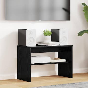 vidaXL TV-kast 60 x 30 x 40 cm Zwart Eiken Bewerkt hout, Minder dan 50 cm, Verzenden, Nieuw, Minder dan 100 cm