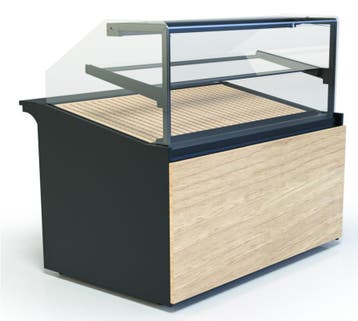 Neutrale Toonbank + Kruimellade | 0.052kW | Zwart/Hout | LED, Verzenden, Nieuw in verpakking