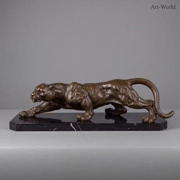 Naar “Milo” - Beeld, 65 cm! Exclusief beeld van een Panter /, Antiek en Kunst
