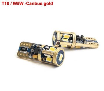 2x T10/W5W Canbus Gold 9smd  400lumen, Verzenden, Nieuw