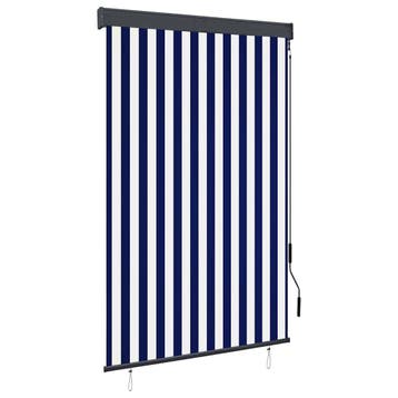 vidaXL Rolgordijn voor buiten 120x250 cm blauw en wit, Verzenden, Nieuw, Blauw