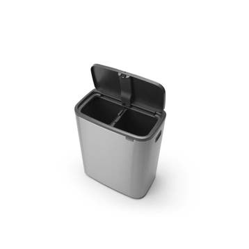 Brabantia Bo Touch Bin 2x30 ltr - Mat RVS FPP, Huis en Inrichting, Woonaccessoires | Prullenbakken, Verzenden, Nieuw