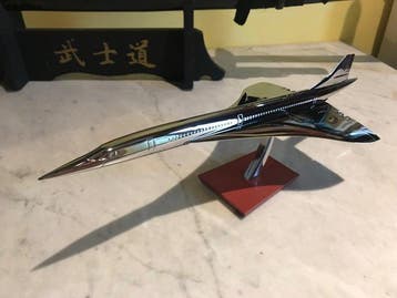 Concorde 1:200 - Modelvliegtuig - aluminium chromé 30 cm