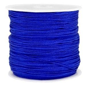 Rol Macramé satijndraad cobalt blauw – 100 meter, 0,8 mm., Ophalen of Verzenden, Nieuw, Kraal