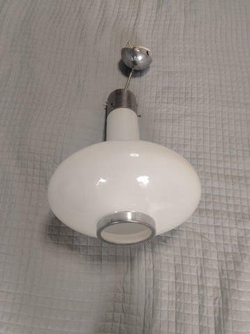 Kroonluchter - Glas, Chroom - Glazen plafondlamp, Antiek en Kunst