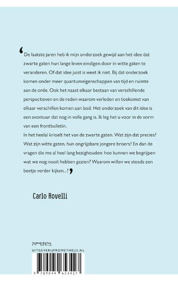 Witte gaten 9789044653427 Carlo Rovelli, Boeken, Verzenden, Zo goed als nieuw, Carlo Rovelli