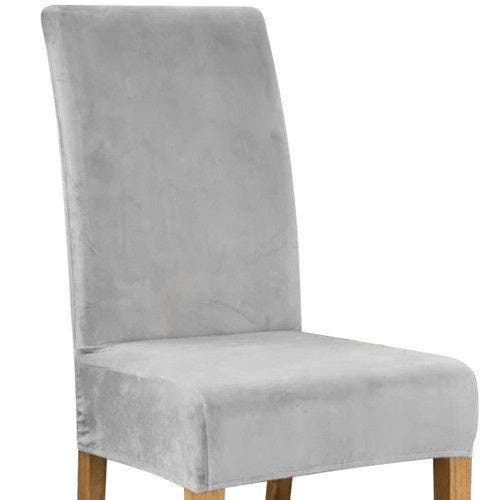 Ruhhy Universele Velours Stoelhoes Grijs – Elastisch &, Huis en Inrichting, Woonaccessoires | Overige, Ophalen of Verzenden