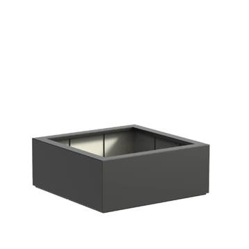 Polyester plantenbak 100x100x40cm - Met bodem, Kunststof, 100 cm of meer, Vierkant, Nieuw