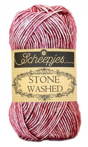 Scheepjes Stone Washed - 808 Corundum Ruby - Katoen-mix Ga, Ophalen of Verzenden, Nieuw