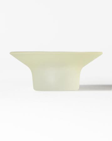 HEMA Kandelaar 11x5cm Zwier glas geel, Verzenden, Nieuw, Geel