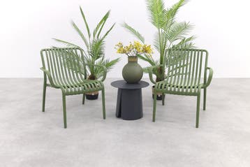 VDG Stripe/Velora loungestoelen set (3-delig) -, Tuin en Terras, Verzenden, Nieuw, Kunststof, Loungeset
