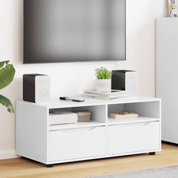 vidaXL TV-kast 100 x 48 x 43 cm Wit Bewerkt hout, Minder dan 50 cm, Verzenden, Nieuw, Minder dan 100 cm