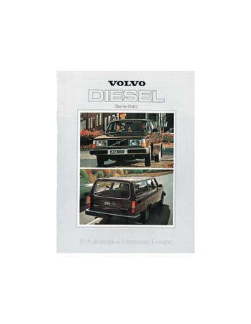 1979 VOLVO 240 DIESEL BROCHURE NEDERLANDS, Boeken, Nieuw, Volvo, Author